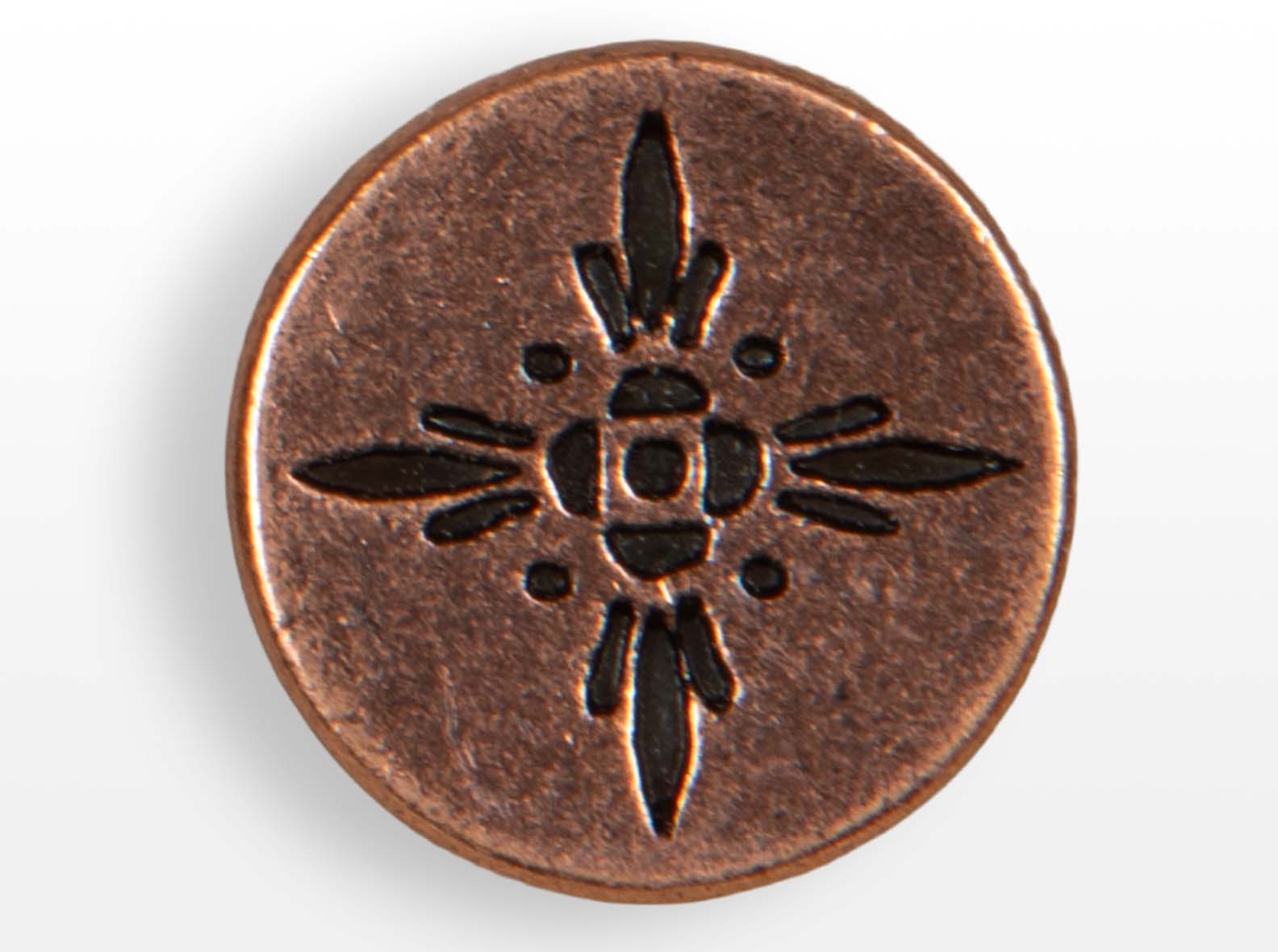 Twinkle closure button for hinged wooden wine gift boxes.