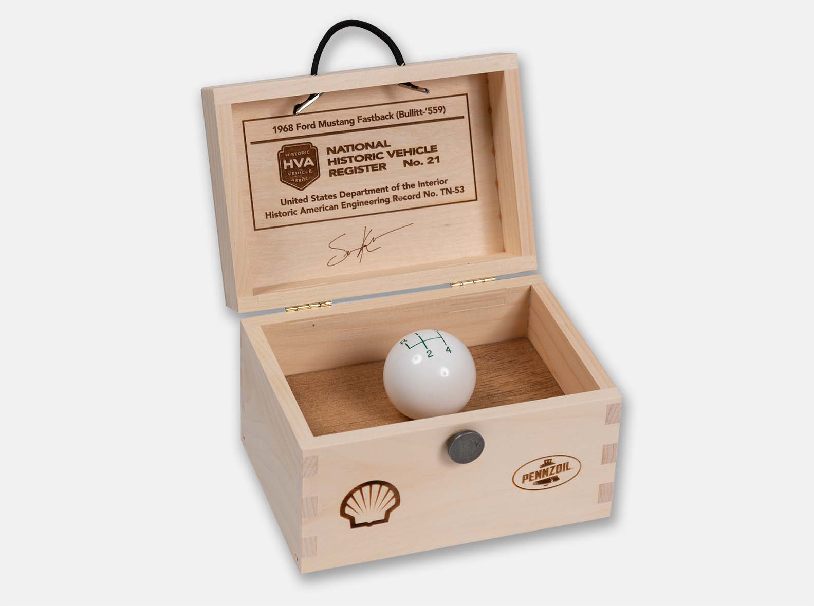 Open wine box showing a custom-branded interior